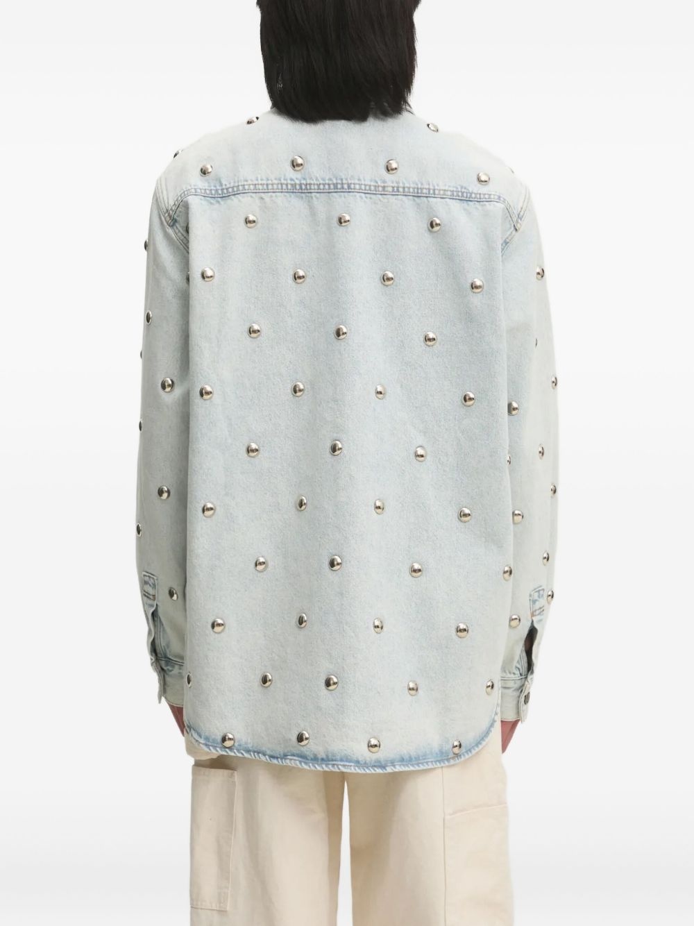 studded denim shirt - 3