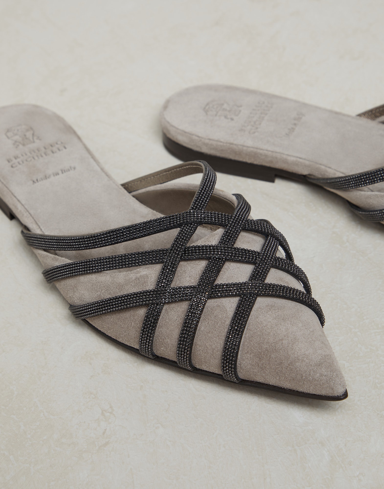 Precious Net flats in suede - 4