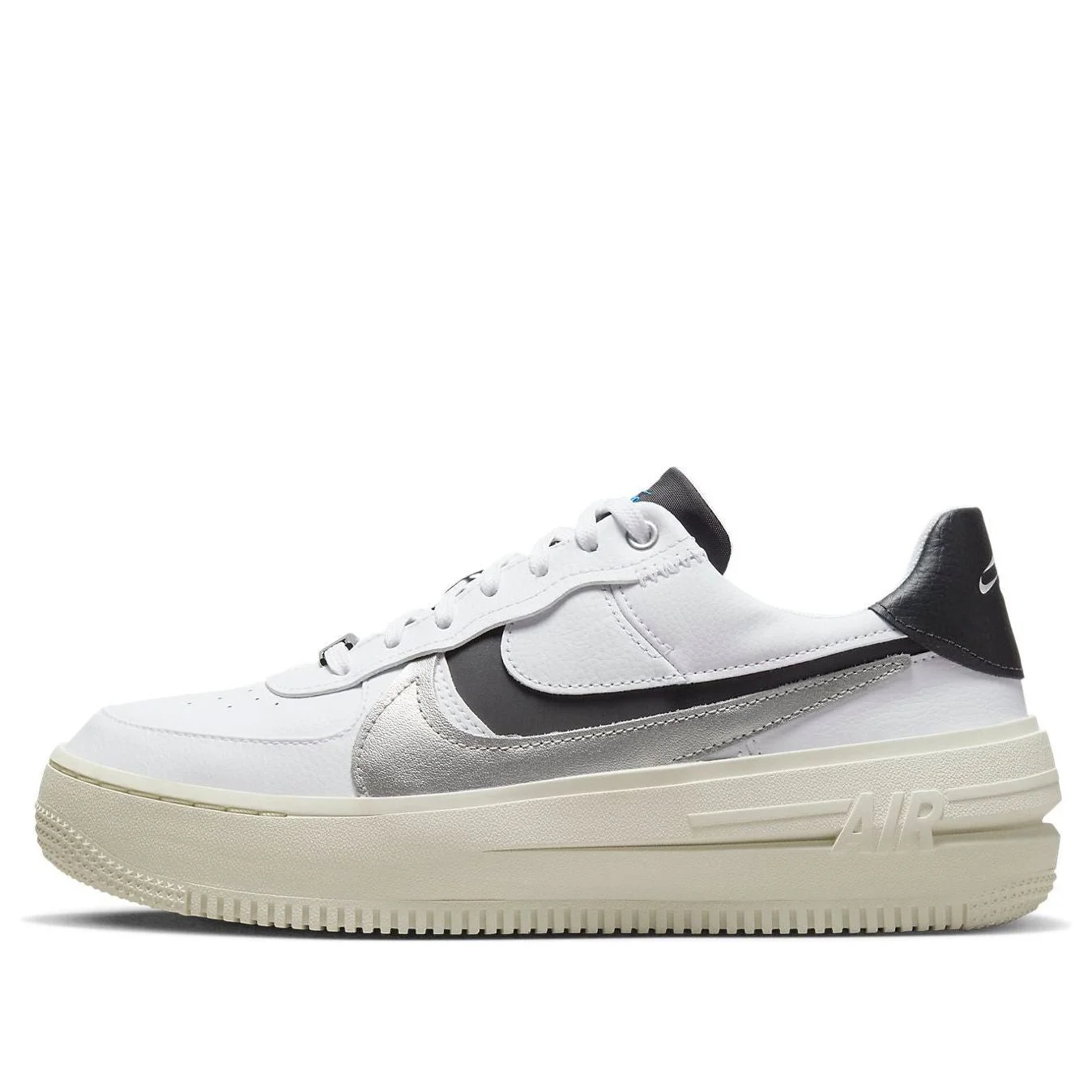 (WMNS) Nike Air Force 1 PLT.AF.ORM LV8 'White Metallic Silver' DX3199-100 - 1