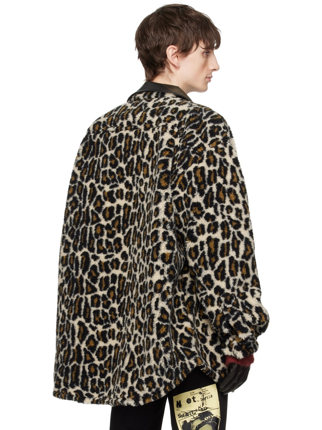 Black & Beige Leopard Print Jacket - 3