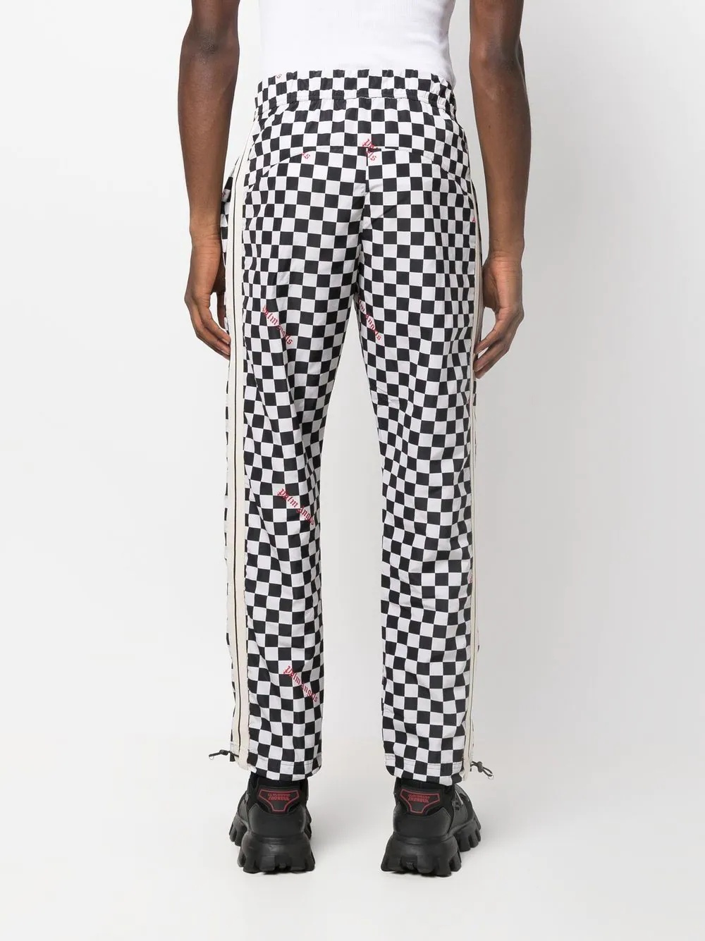 damier-print track pants - 4