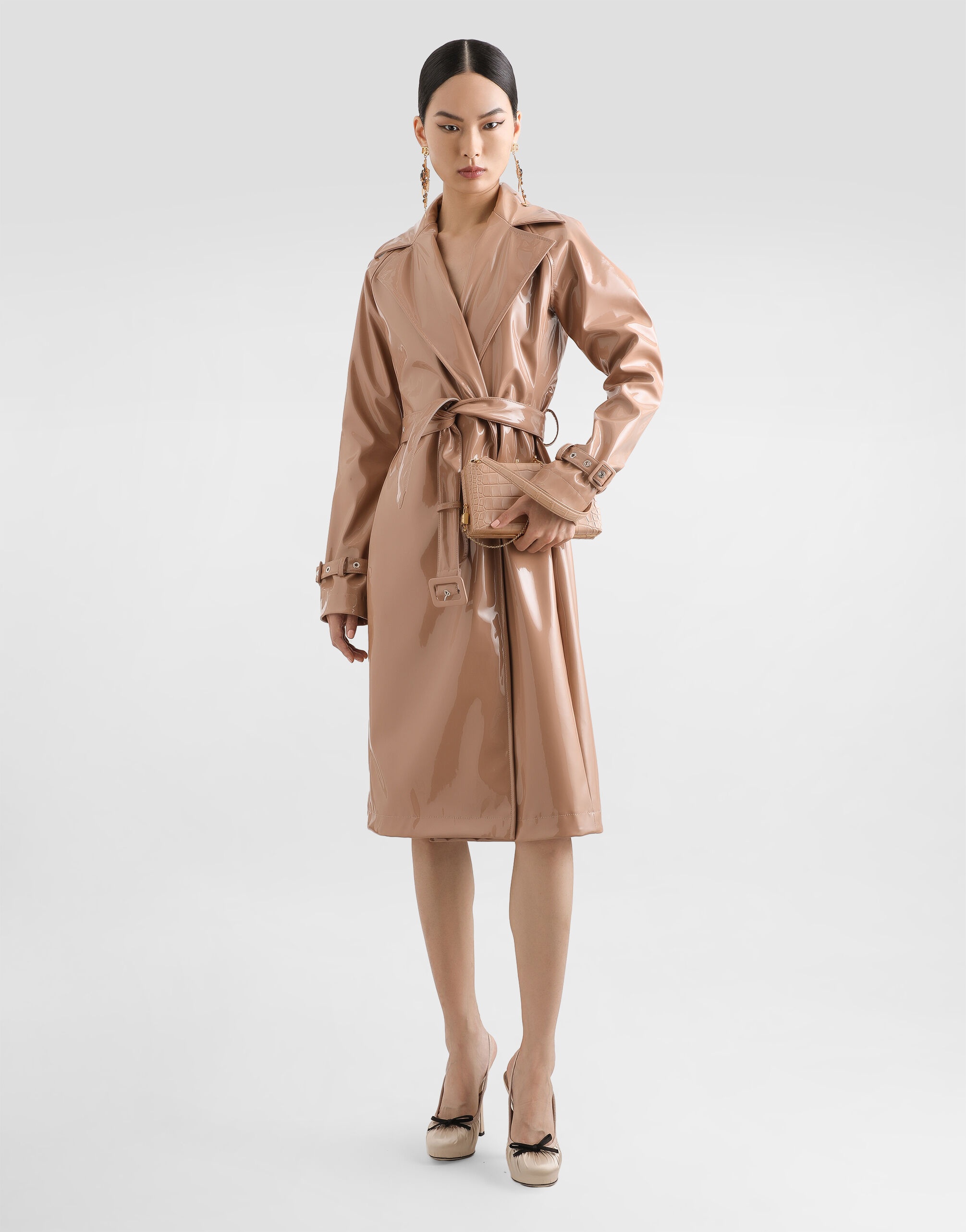 Coated faux leather trench coat - 2