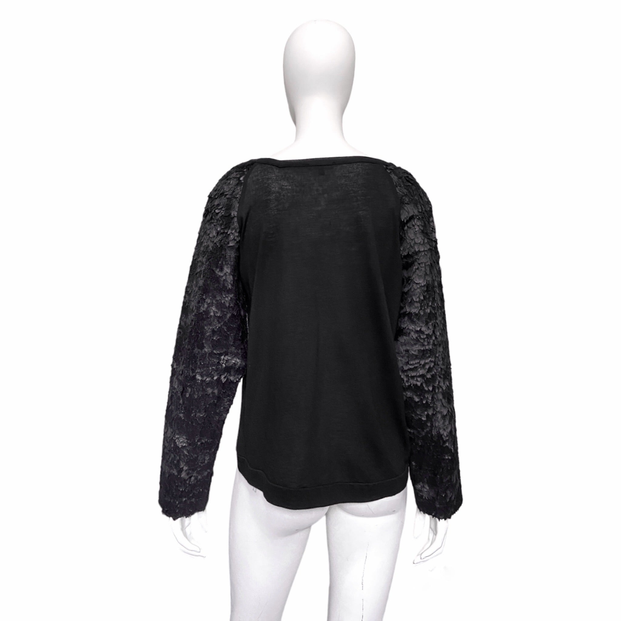 Ann Demeulemeester Feather Sleeve Tee Top - 4