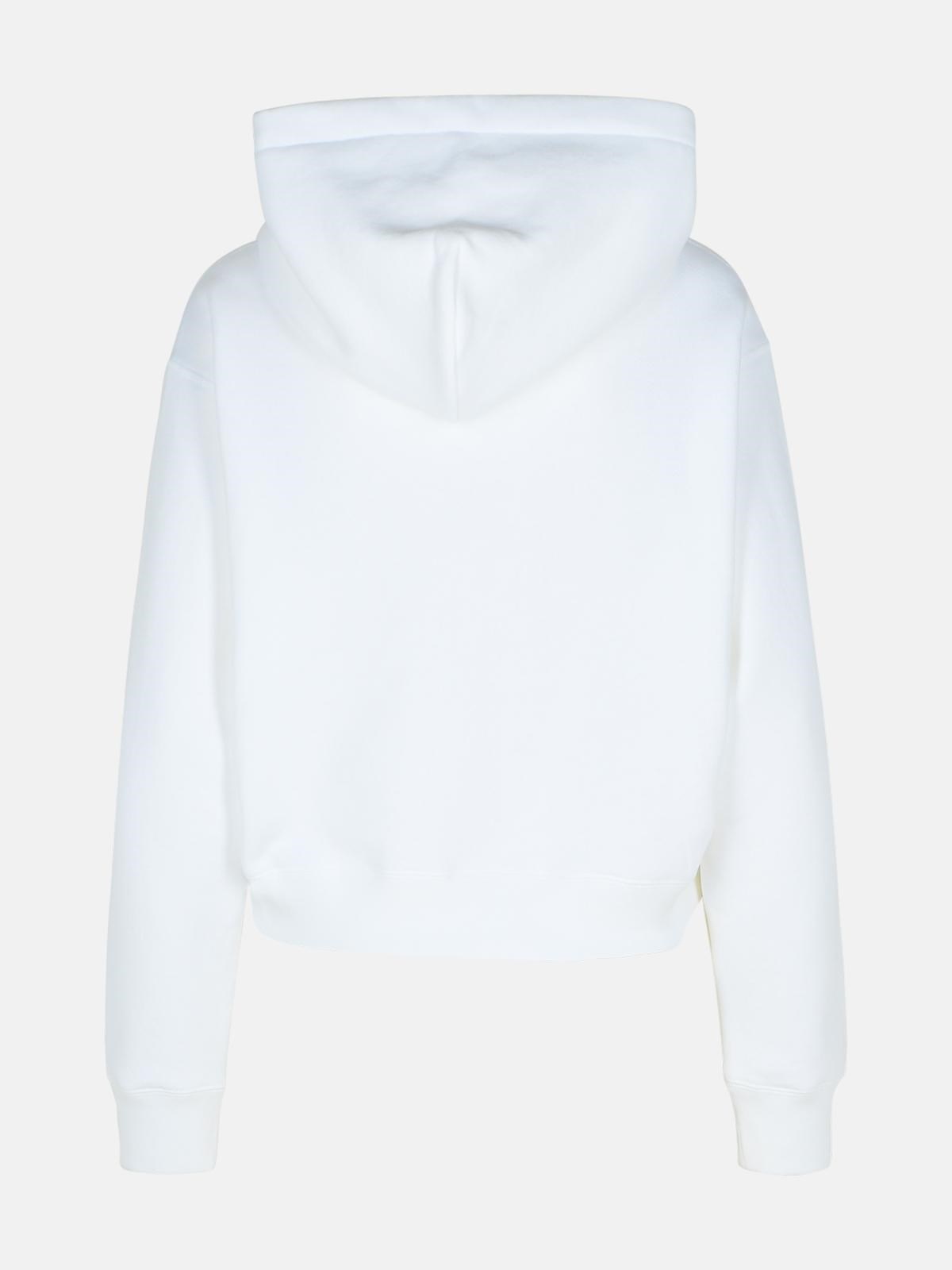 WHITE COTTON SWEATSHIRT - 3