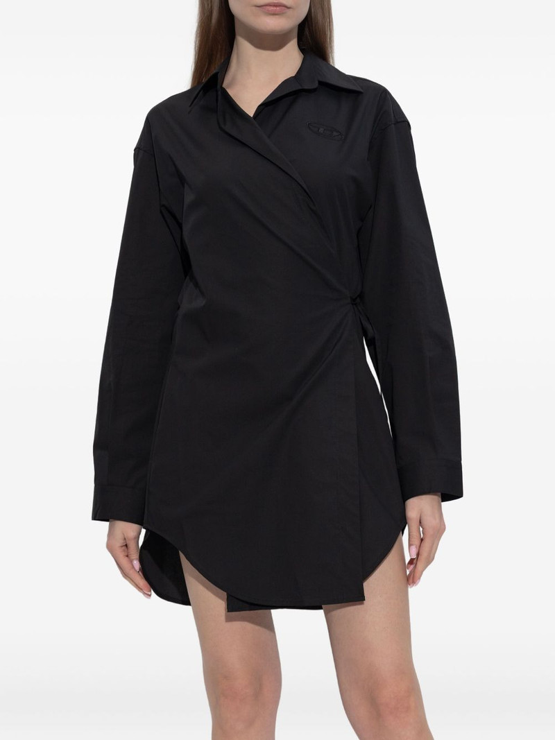 D-Delphos-S1 wrap logo-embroidery dress 3