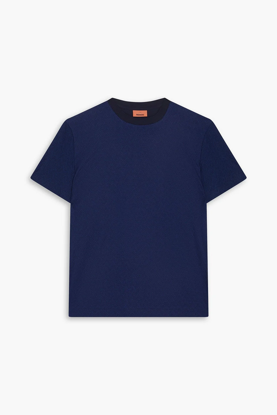 Printed cotton-jacquard T-shirt - 1