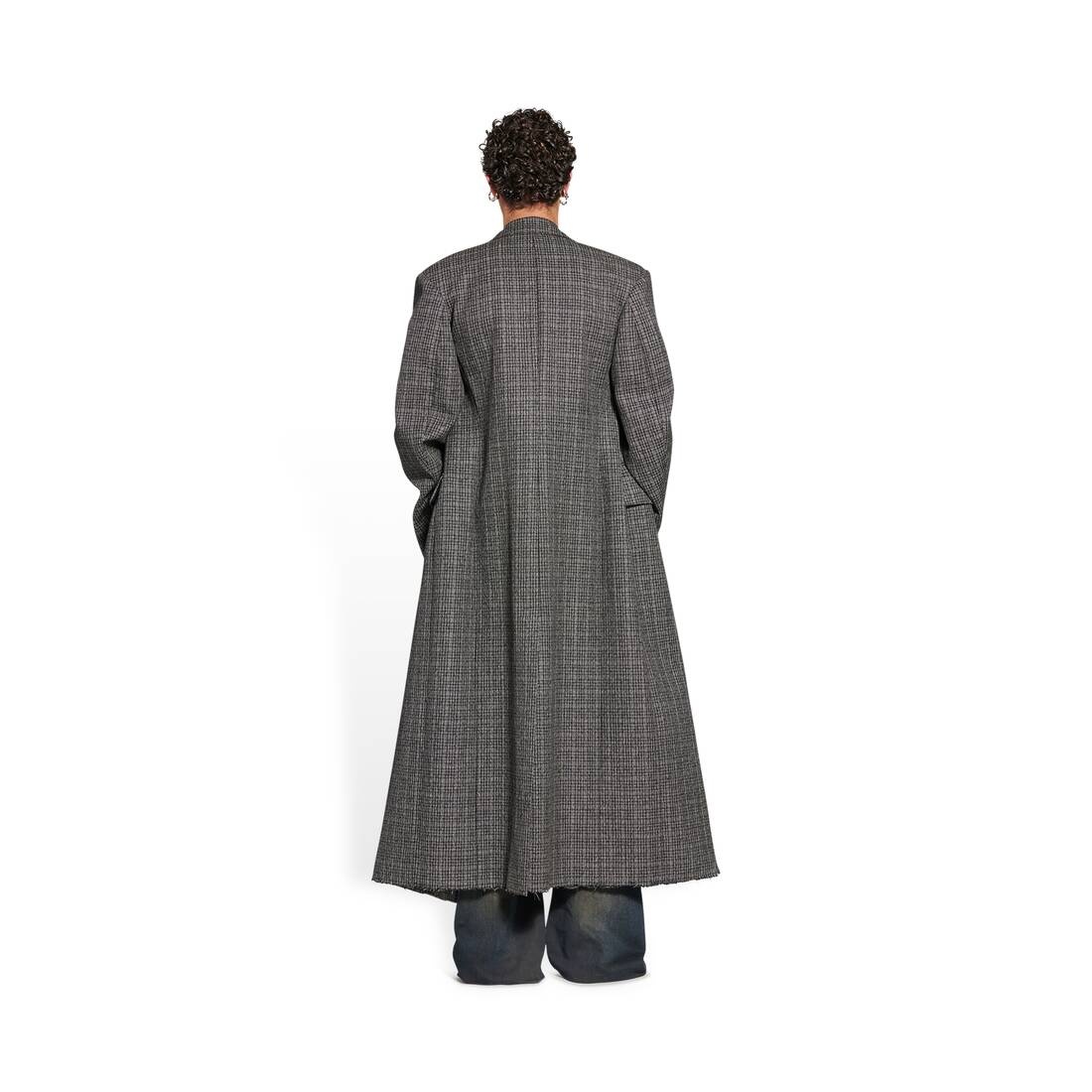Raw Cut Coat in Black - 4