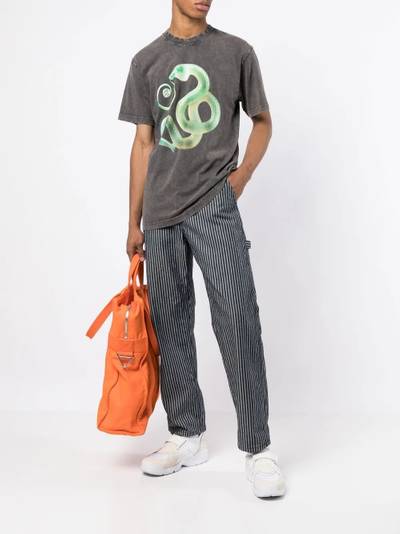 CLOT snake-print acid wash T-shirt outlook