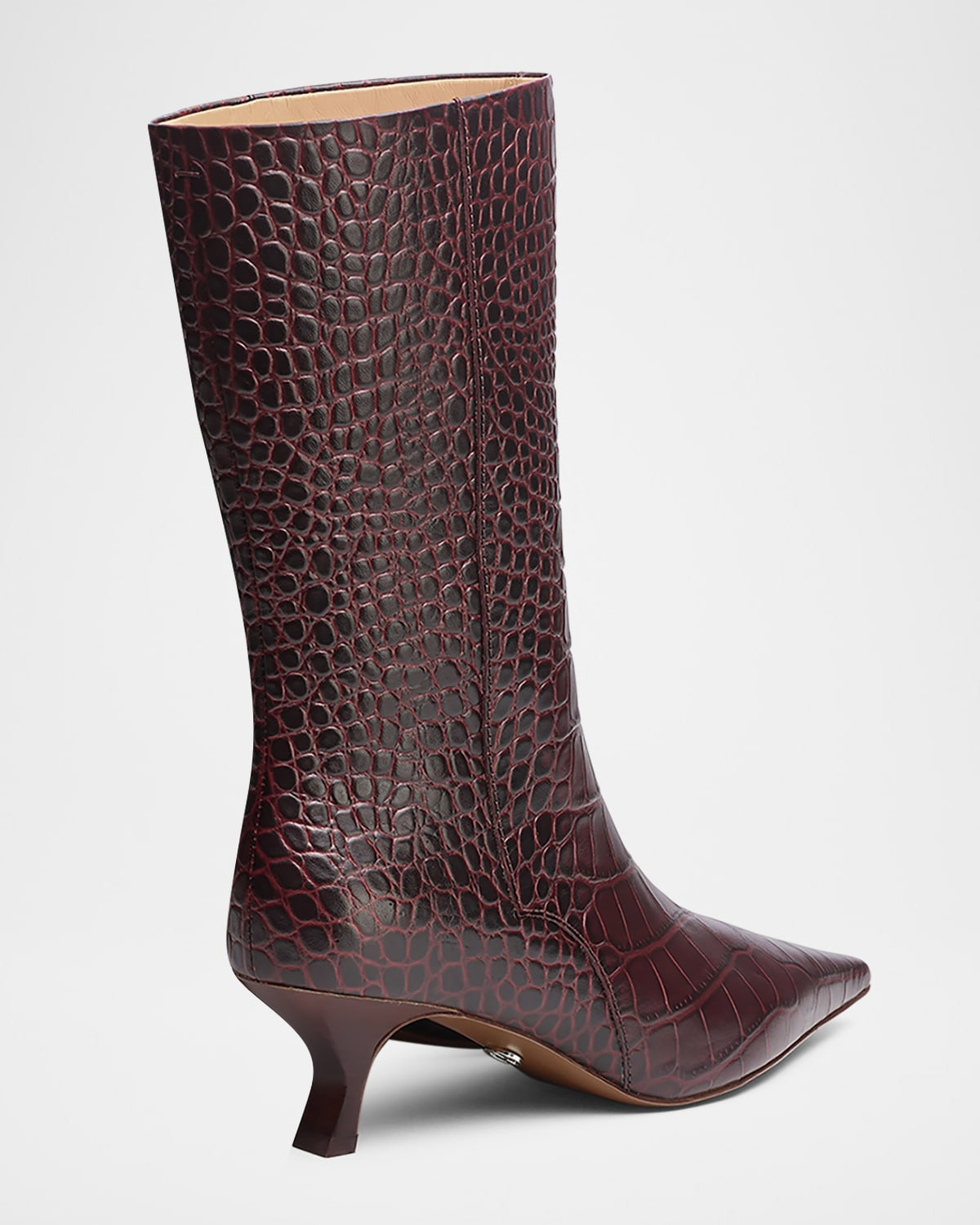 Mott Croc-Embossed Leather Boots - 4