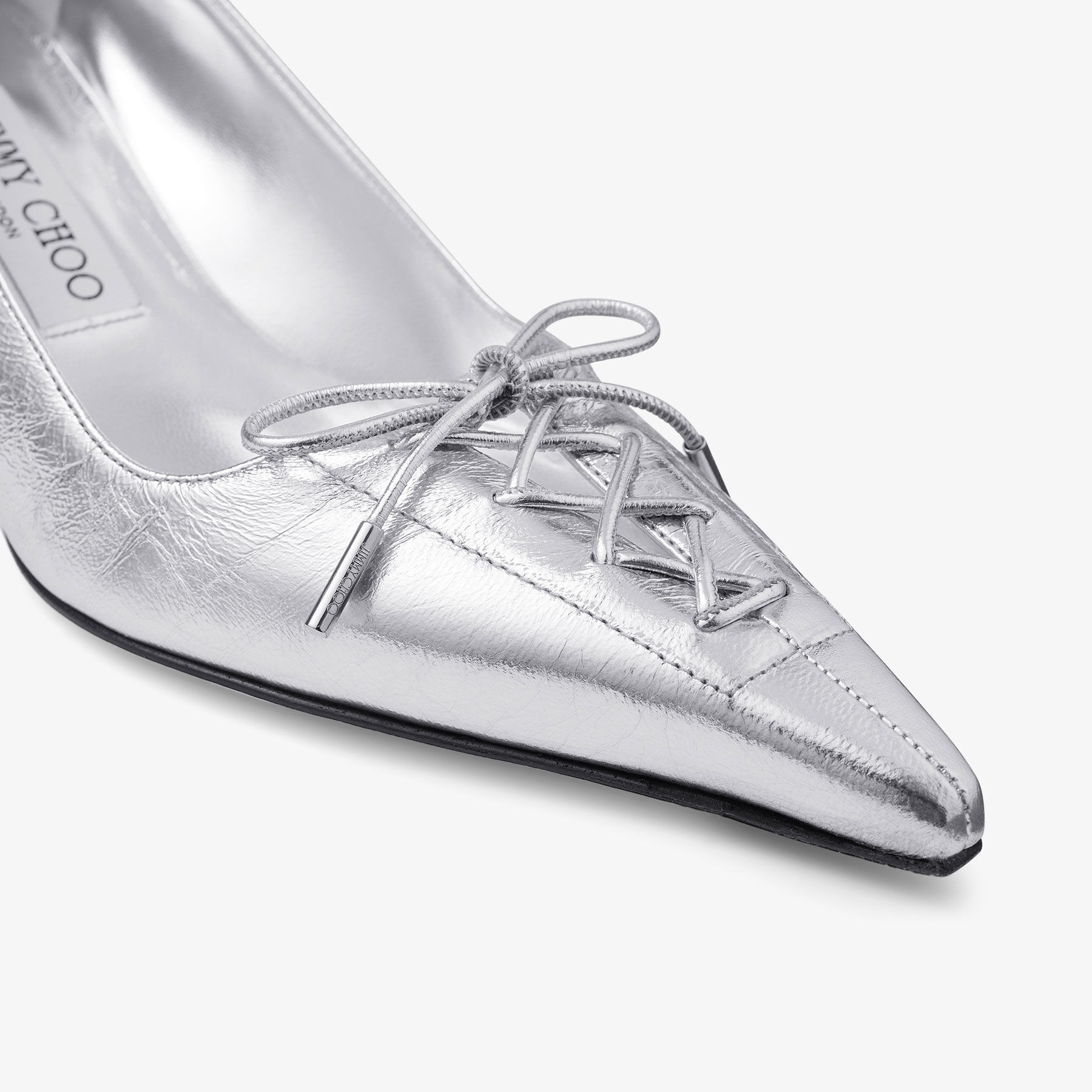 Scarlett 50
Silver Vintage Metallic Leather Pumps - 4