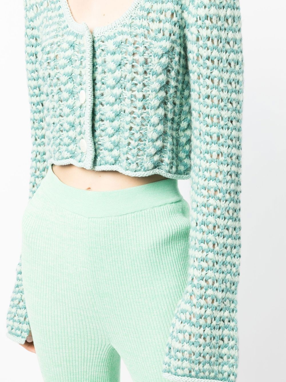 chunky-knit button-down cardigan - 5