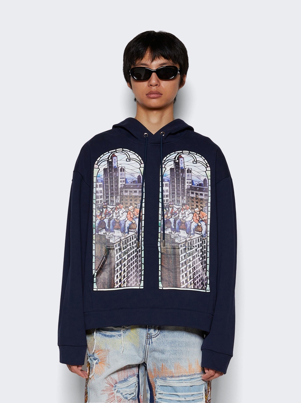 Diplomats Hooded Sweatshirt Navy - 3