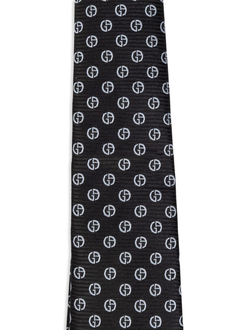 monogram-jacquard silk tie - 2