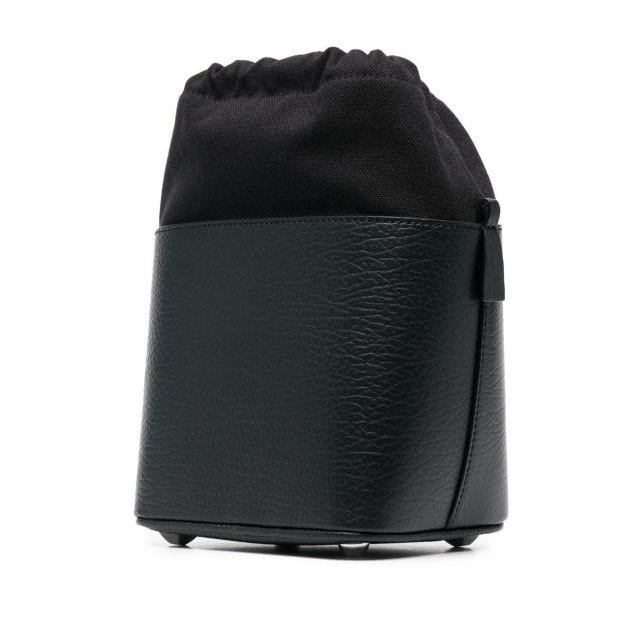 Black 5AC number patch bucket bag - 3