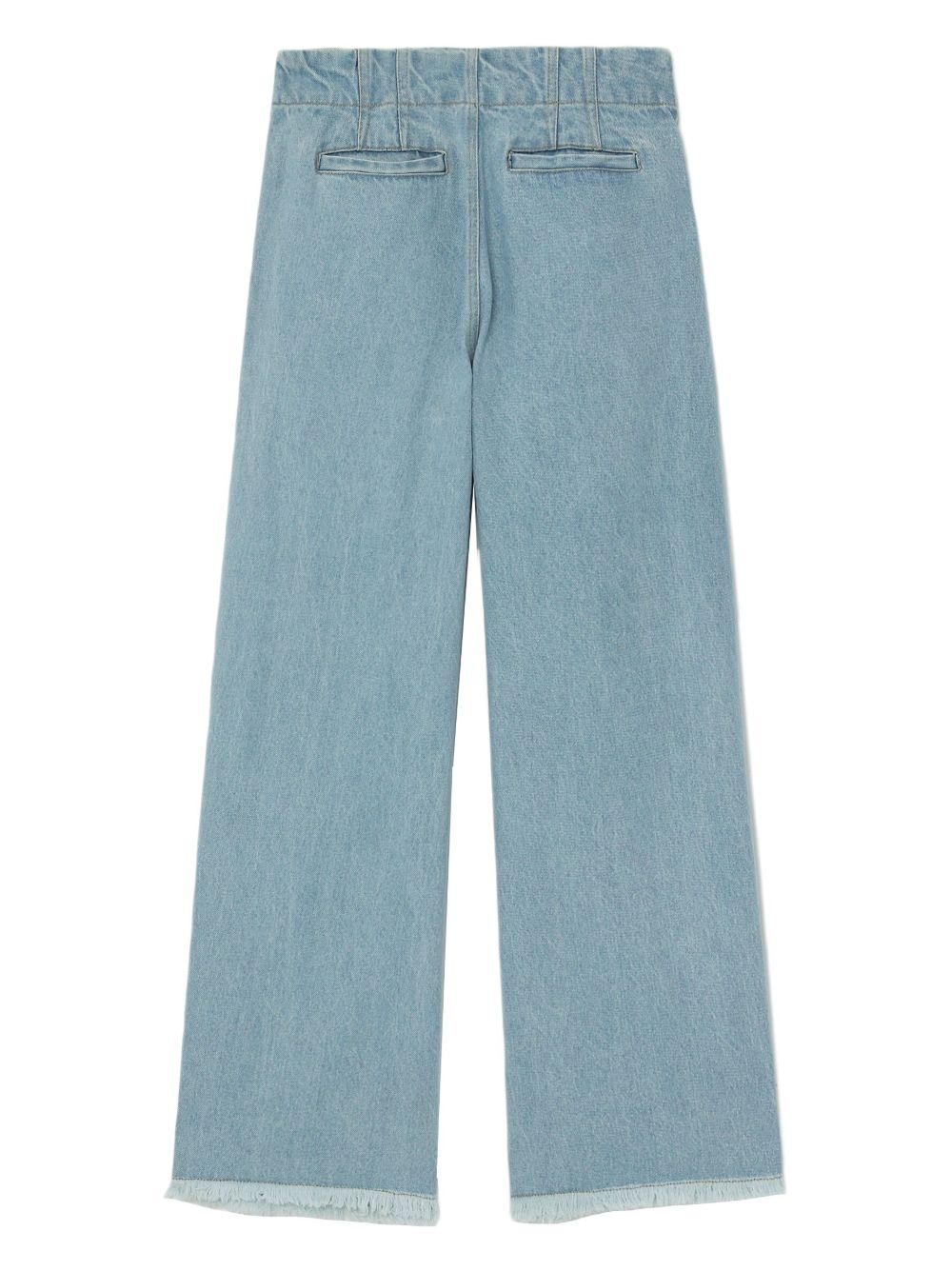 pleat-detail wide-leg jeans - 6