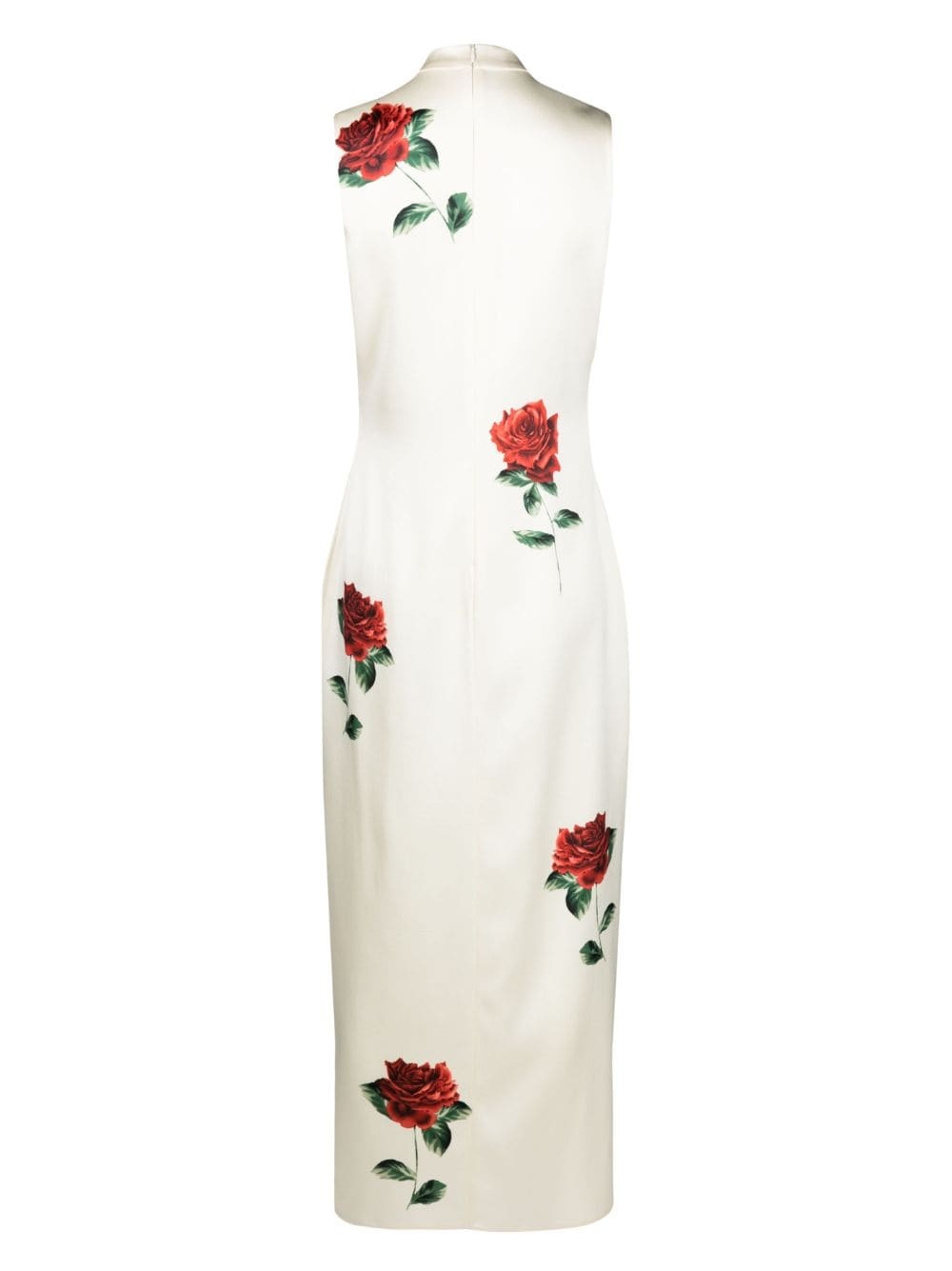 rose-print sleeveless maxi dress - 2