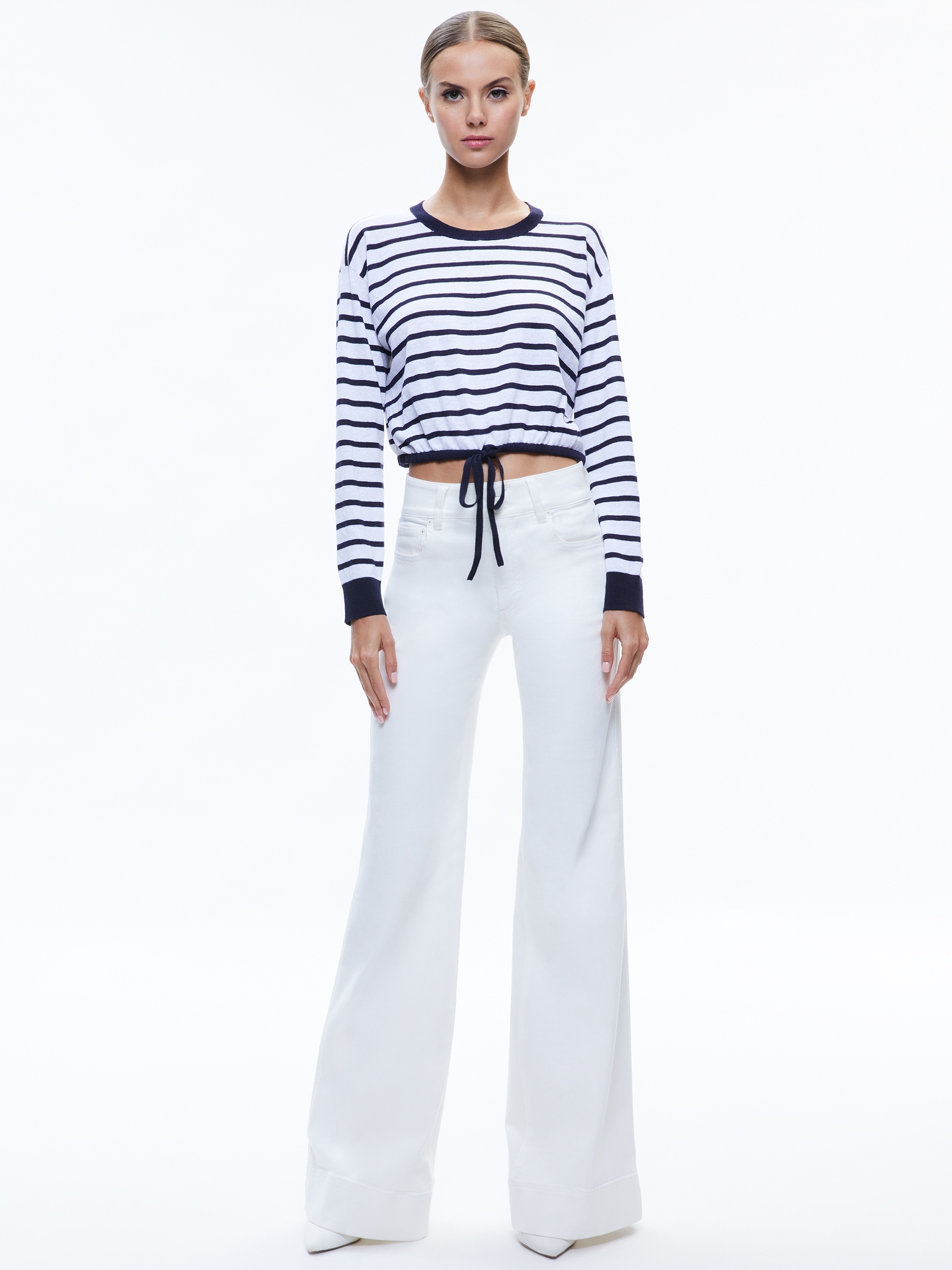 BERNETTA CROPPED DRAWSTRING PULLOVER - 6