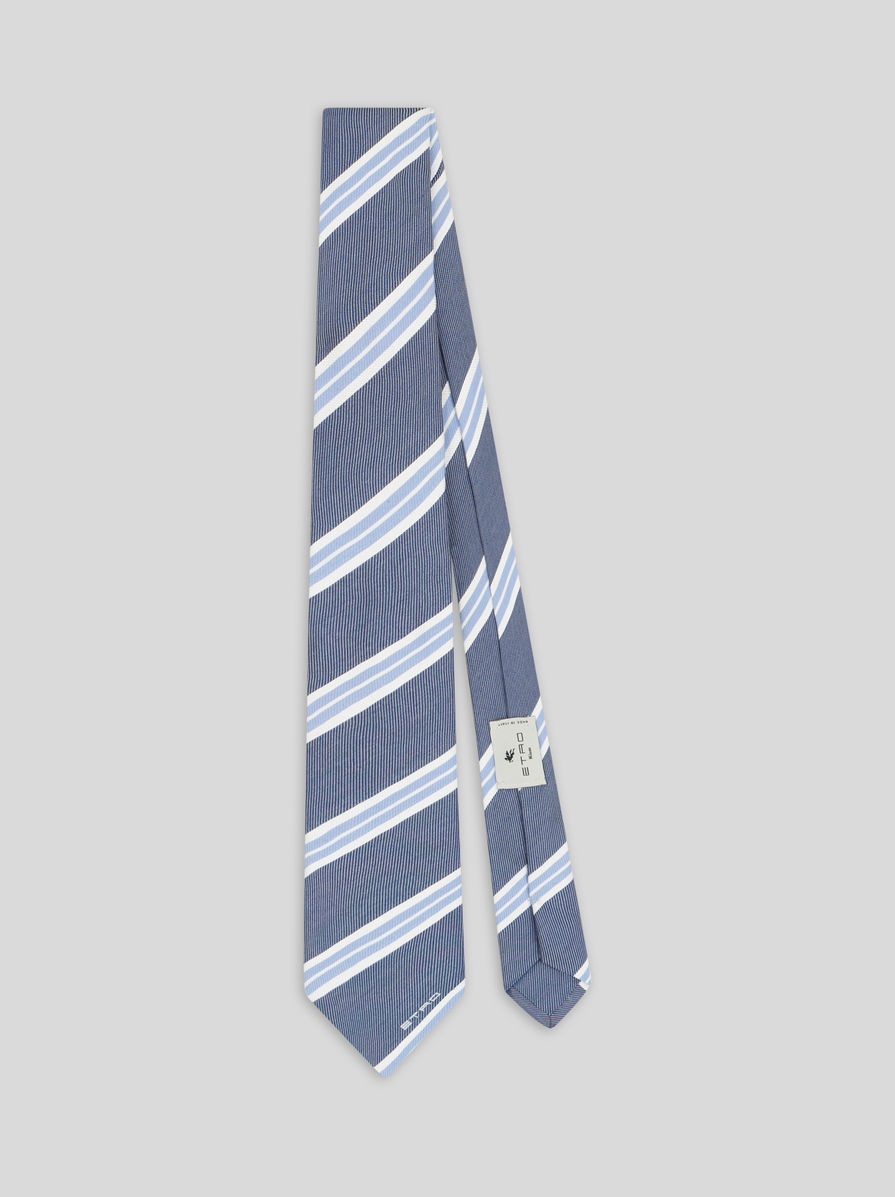 STRIPED JACQUARD TIE - 1