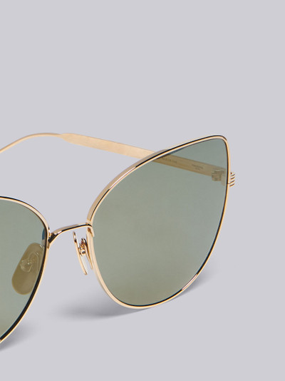 Thom Browne TB121 - Silver and Gold Flash Cat Eye Sunglasses outlook