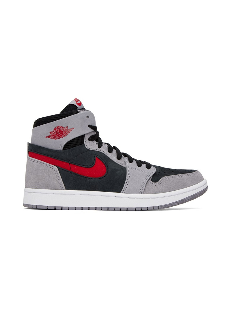 Gray & Red Air Jordan 1 Zoom Comfort 2 Sneakers - 1