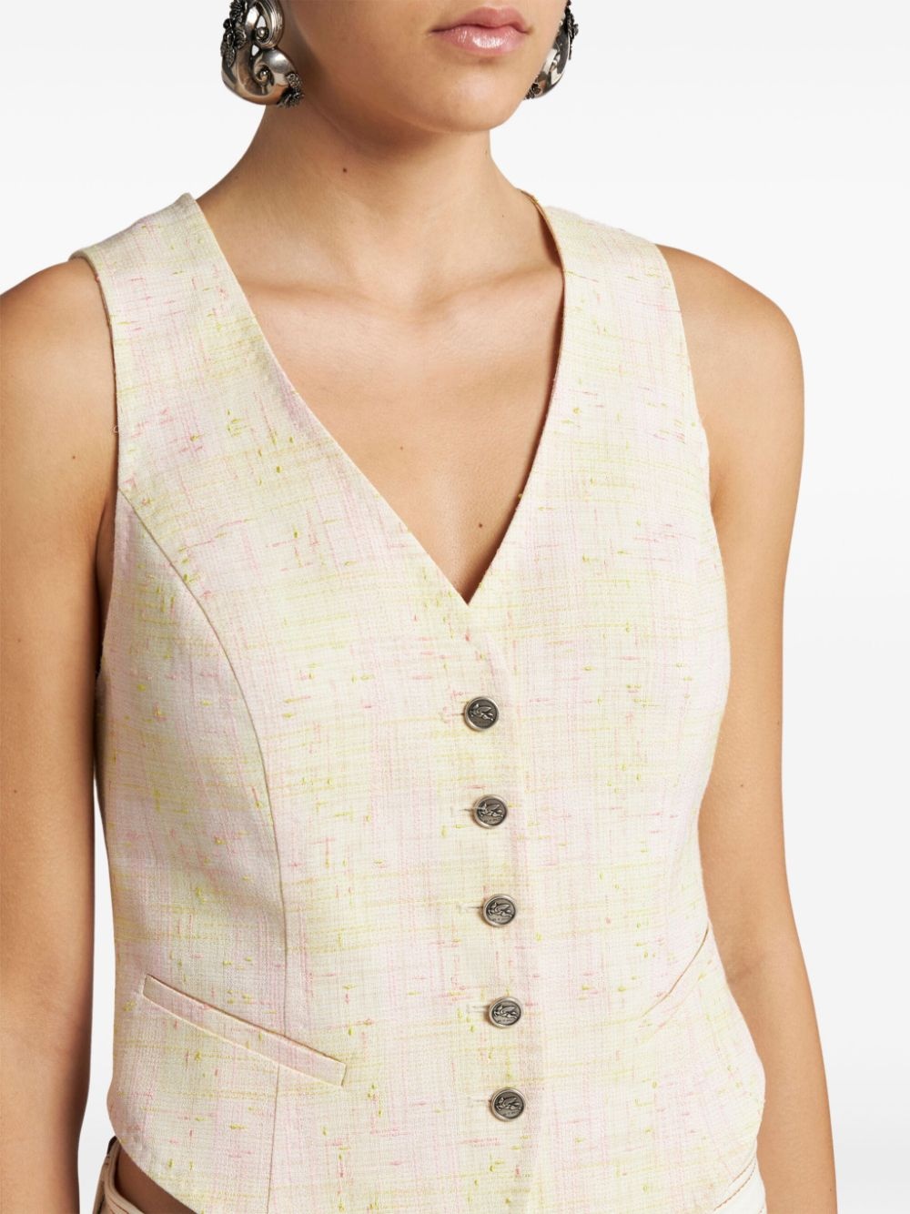 slub waistcoat - 5