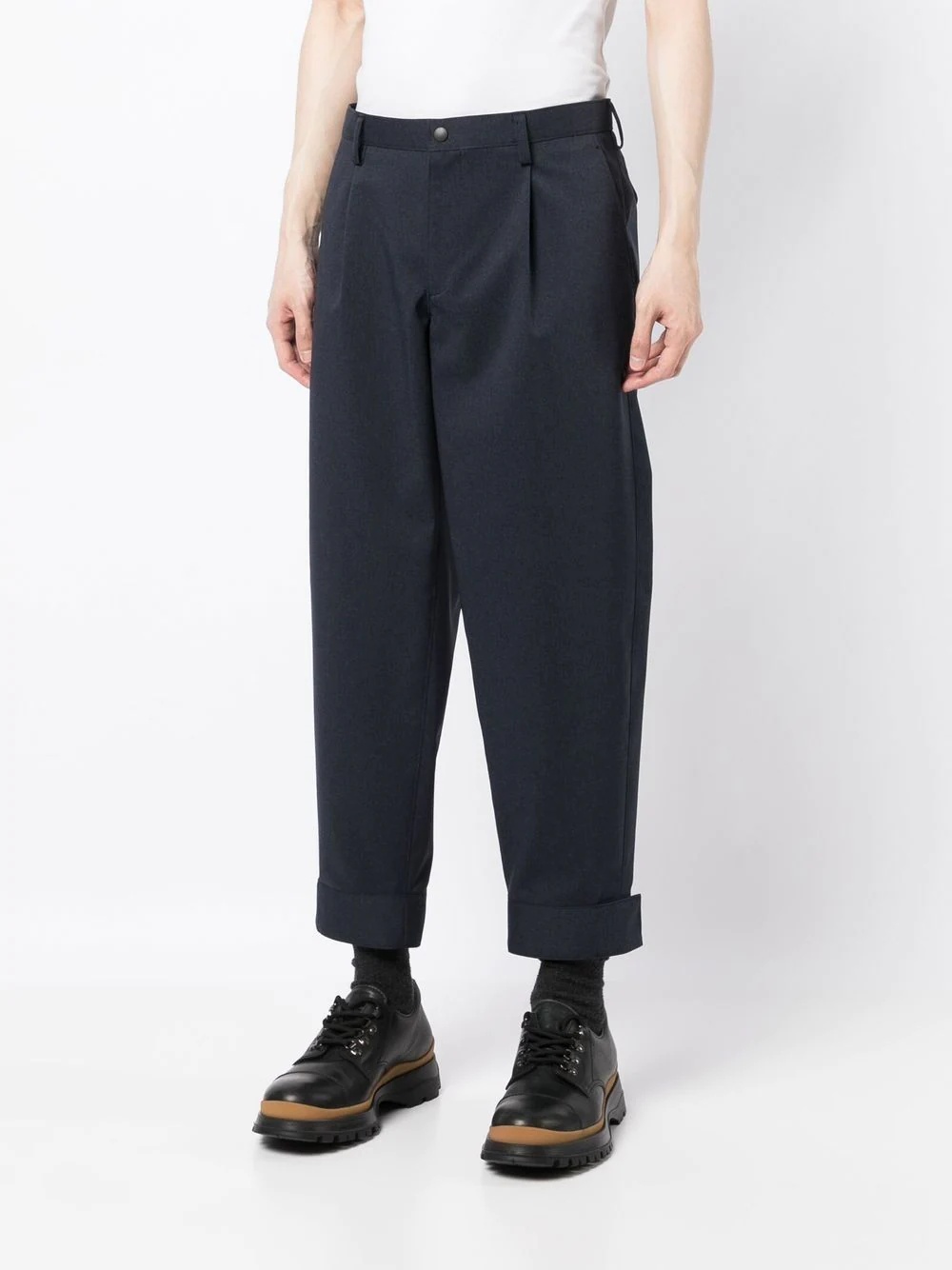 tapered cropped trousers - 3