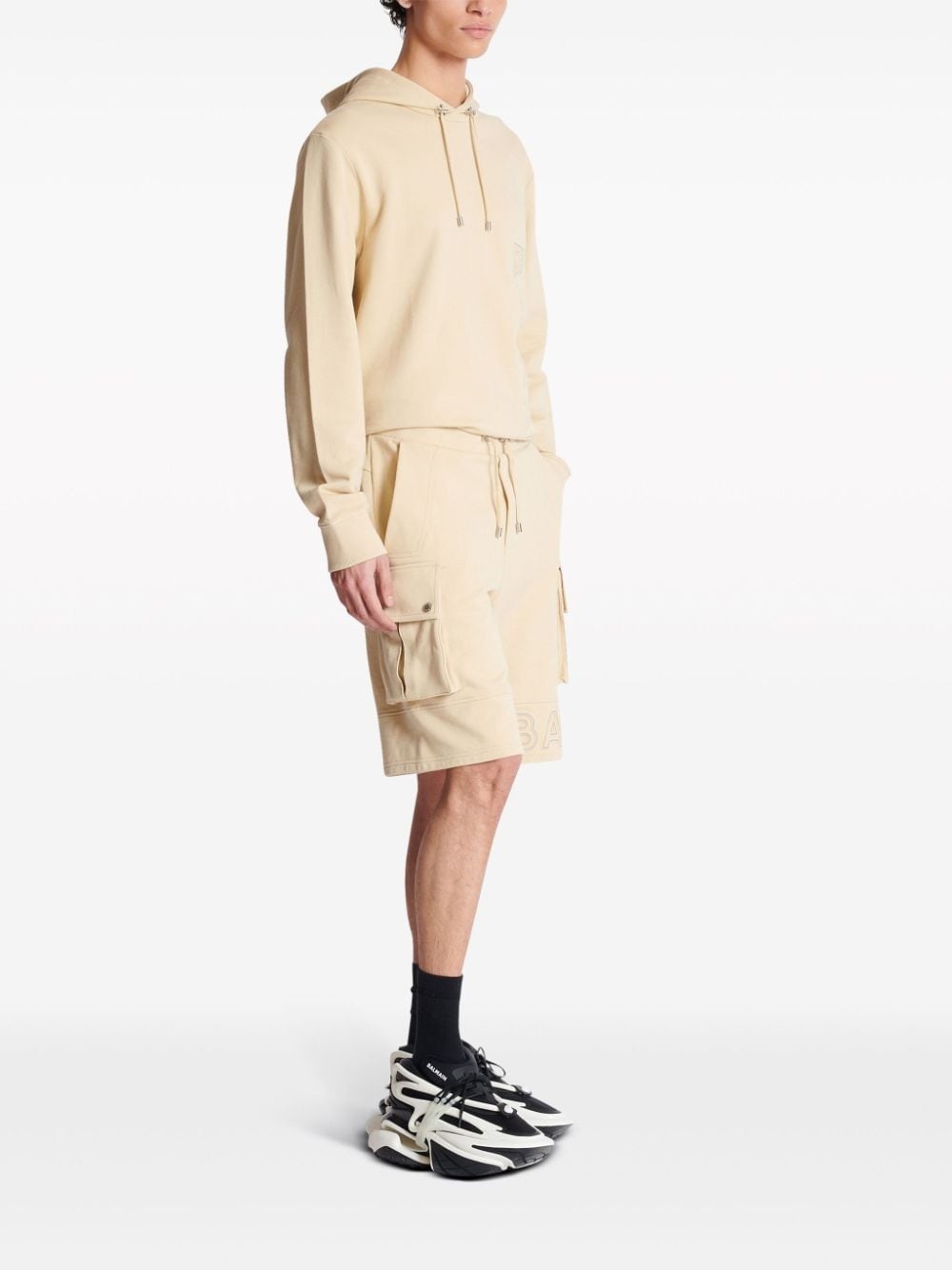 logo-embossed cargo shorts - 3