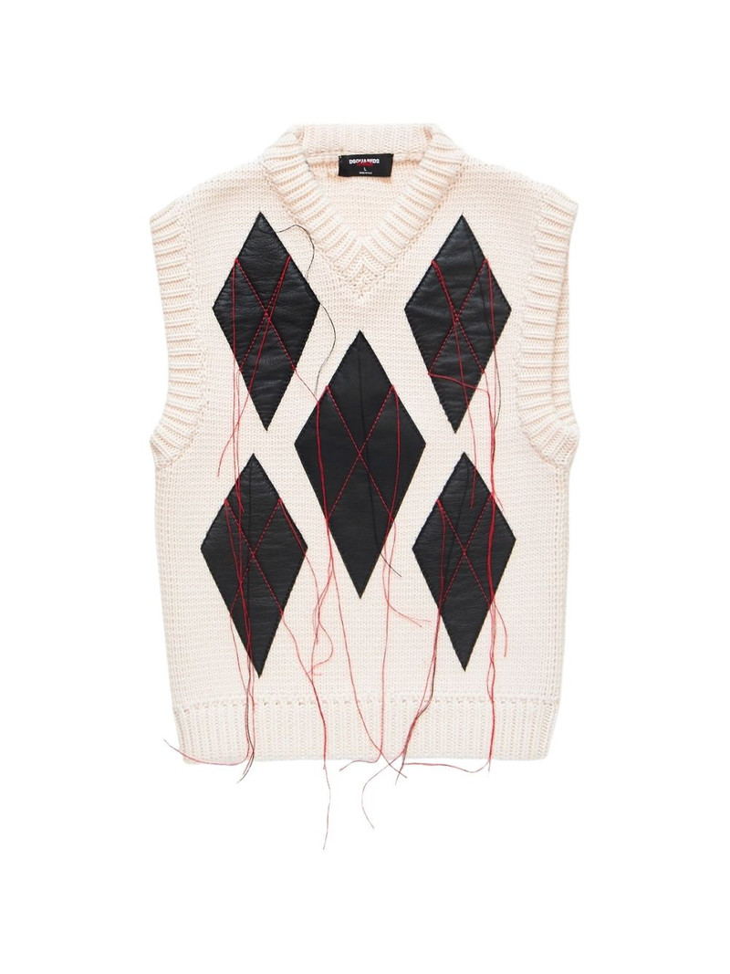 x Magliano argyle knit vest 1