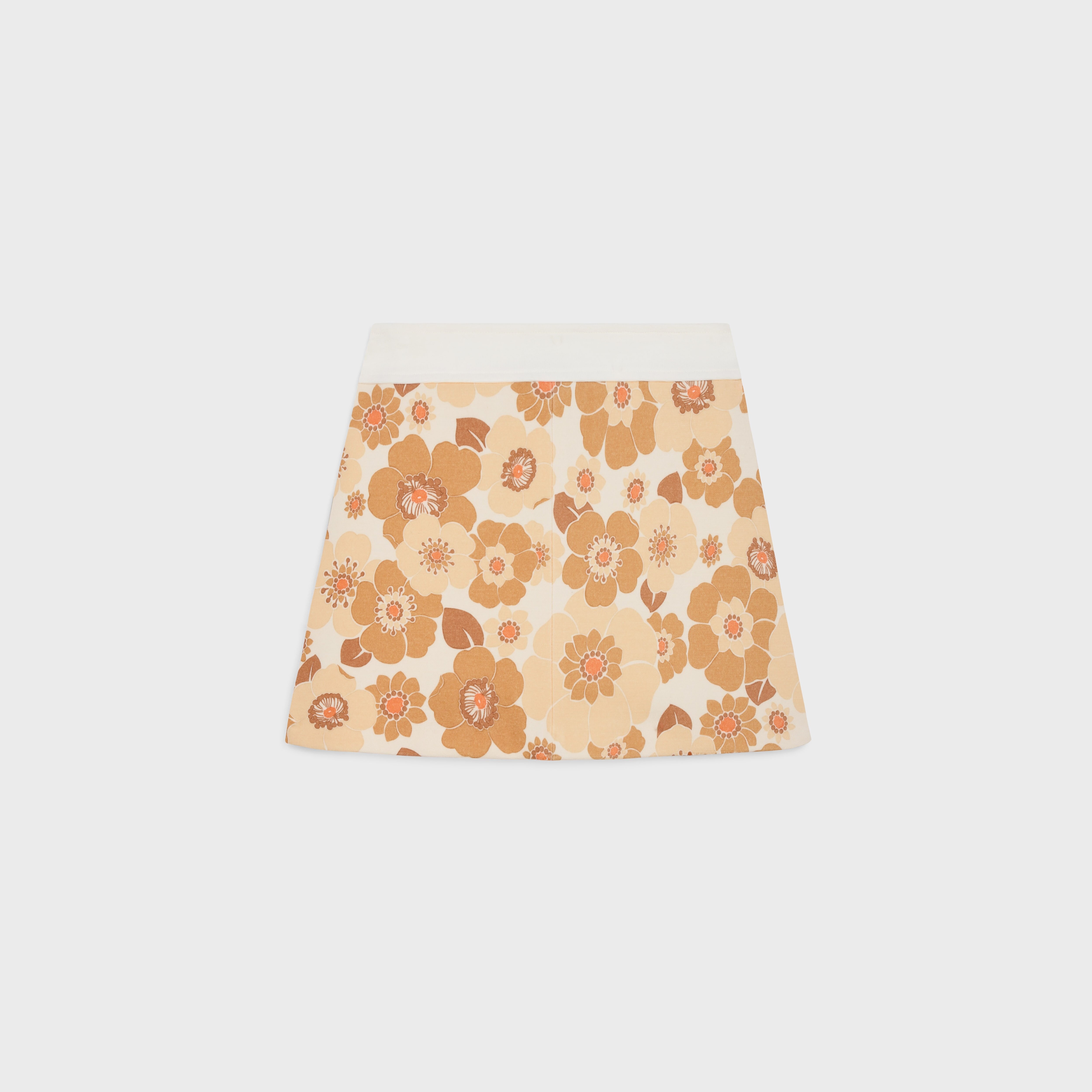 trapeze mini skirt in wool jersey - 2
