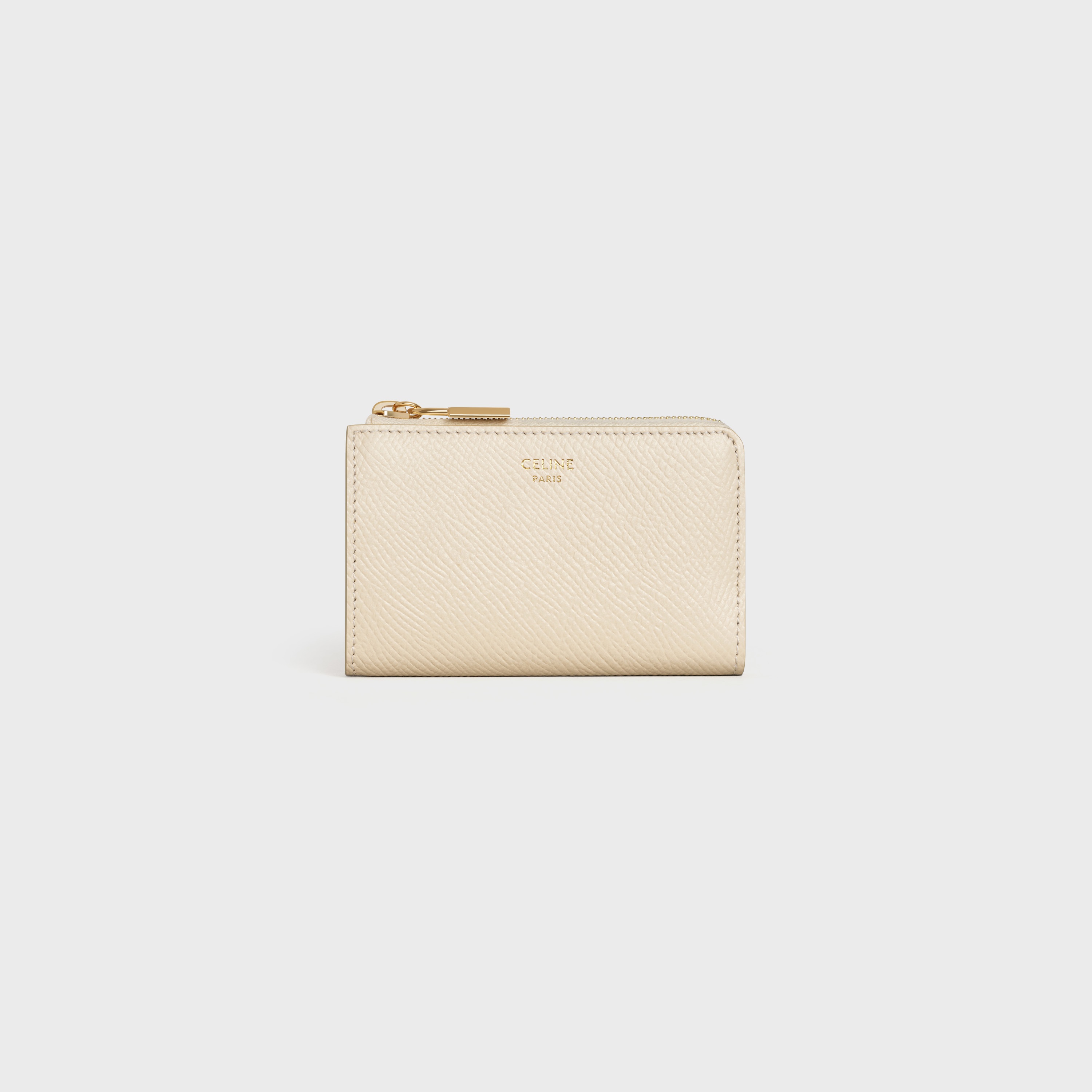 ZIPPED COIN PURSE IN GRAINED CALFSKIN - 1