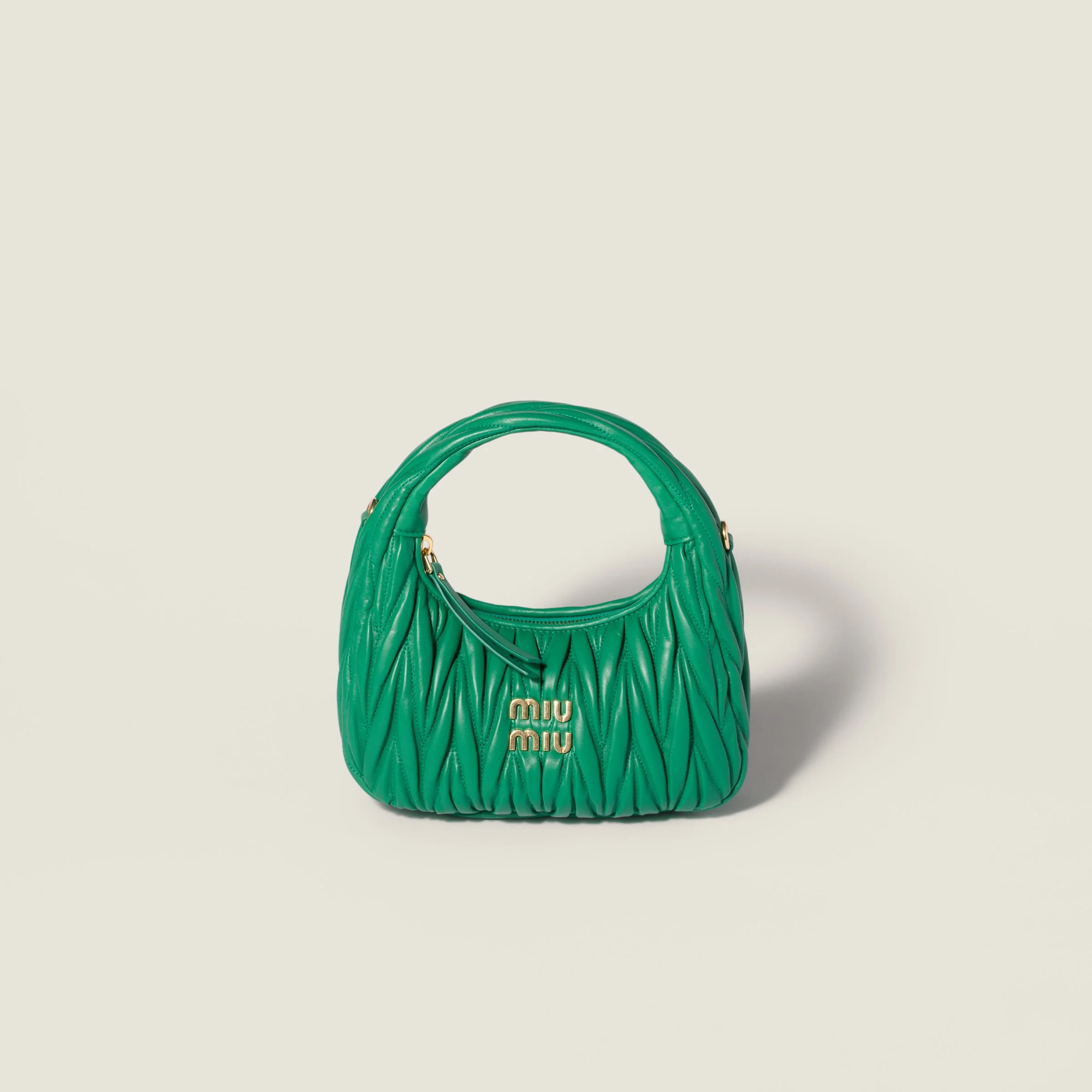 Wander matelassé nappa leather hobo bag - 1