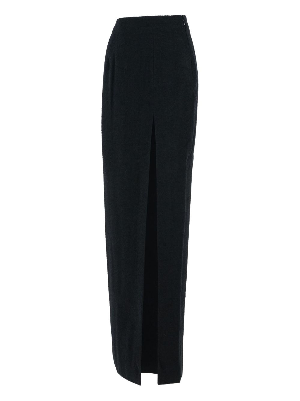 side-split wool-blend skirt - 2
