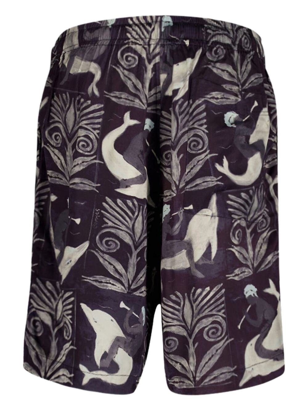 graphic-print shorts - 2