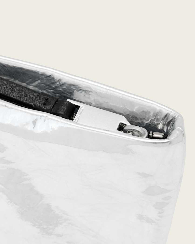 BETTINA OVERSIZED METALLIC LEATHER CLUTCH BAG 5