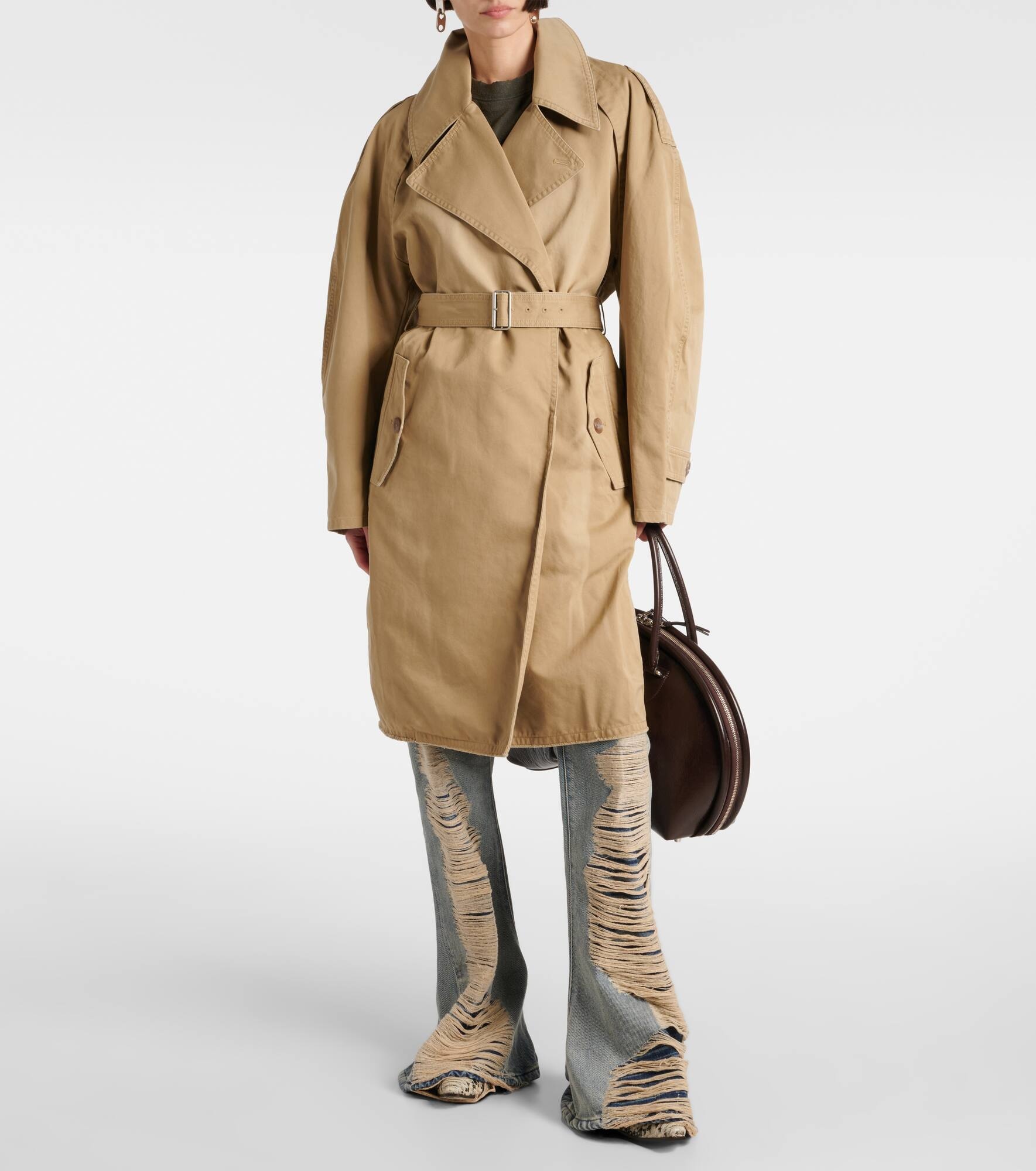Cotton twill trench coat - 7