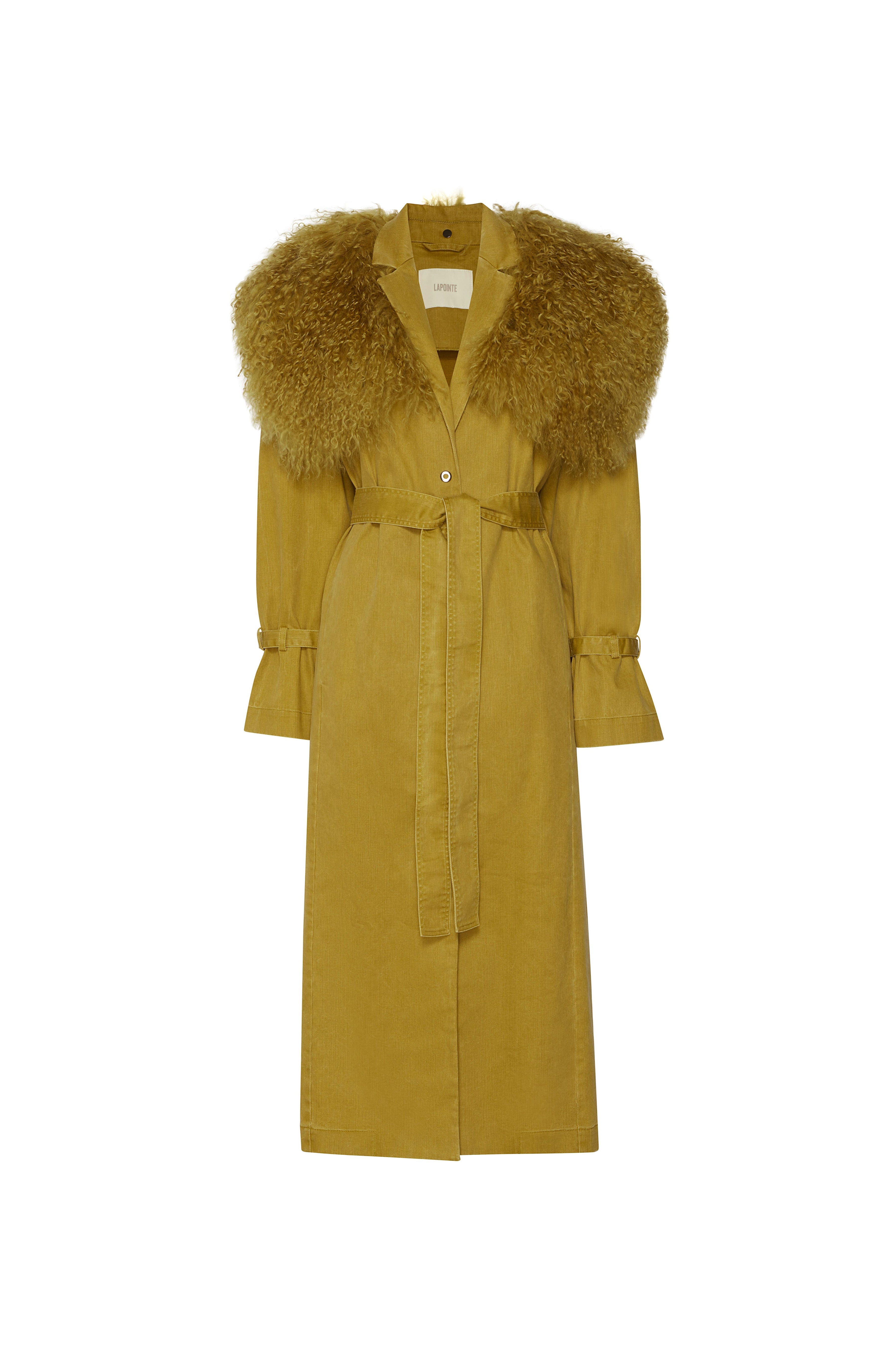 Denim Trench With Shearling - 1