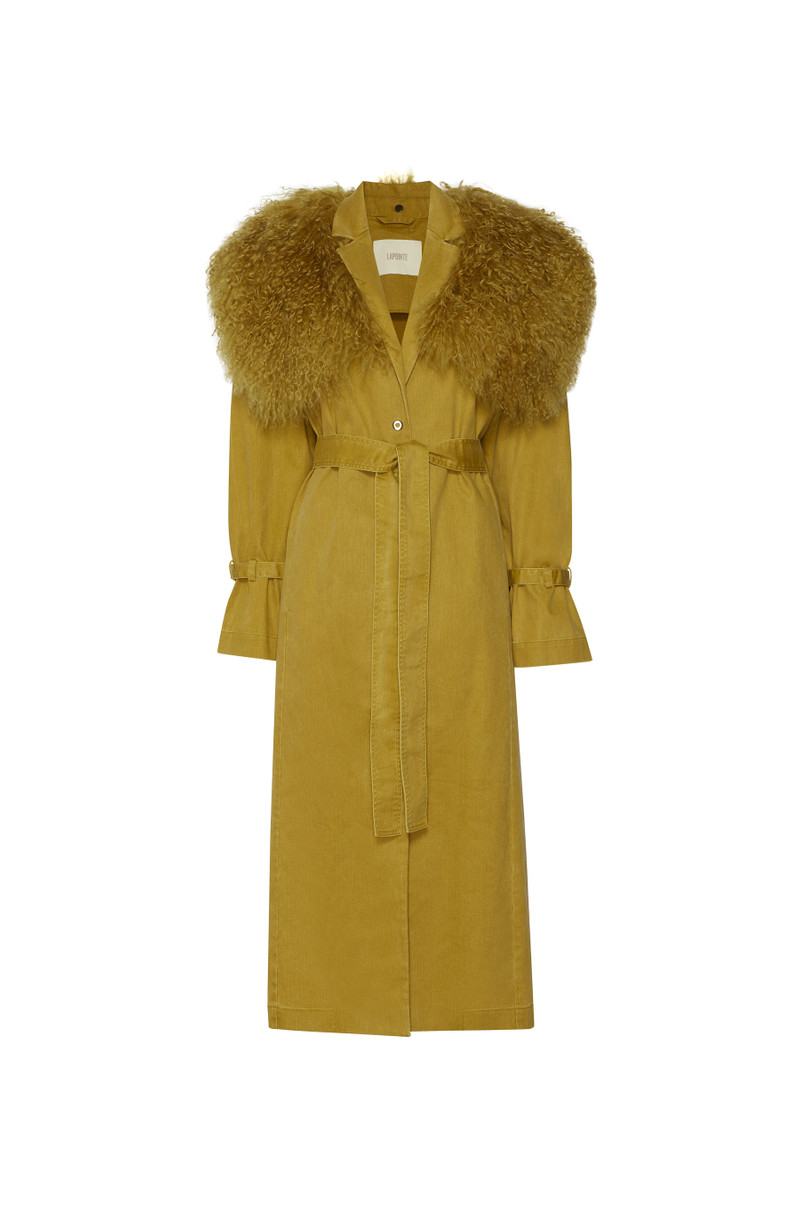 Denim Trench With Shearling 1