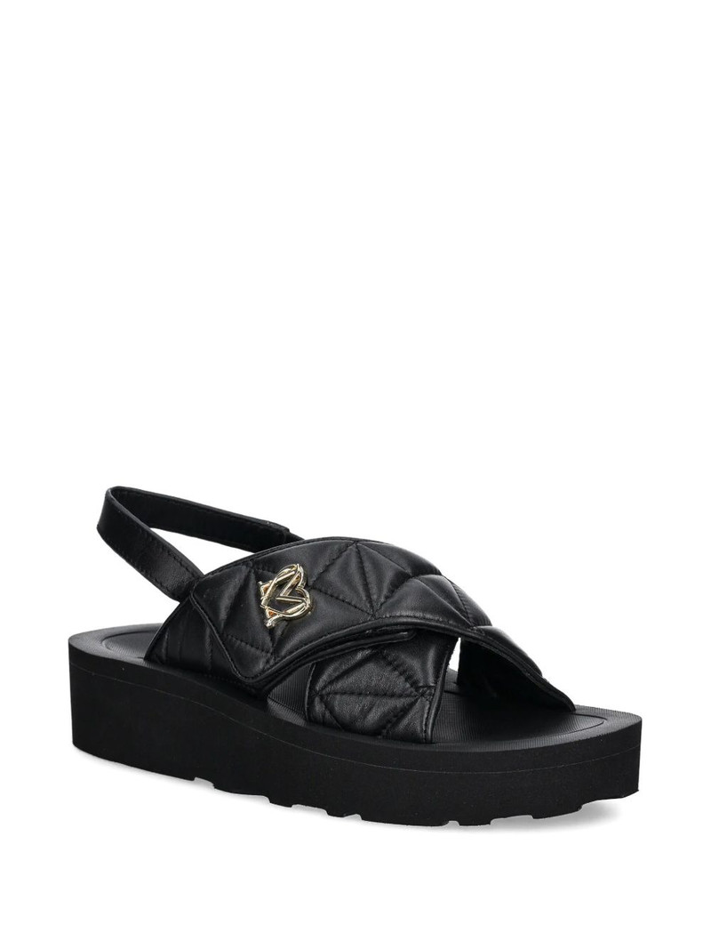 Moschino quilted sandals outlook