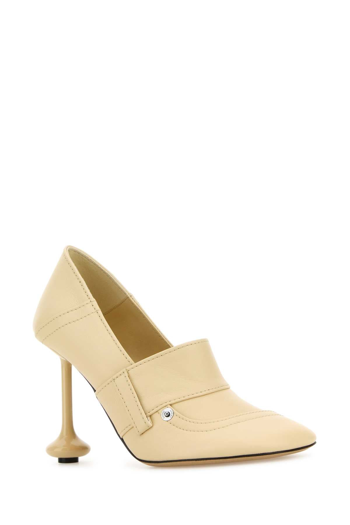 Loewe Women Cream Leather Toy Pumps - 2