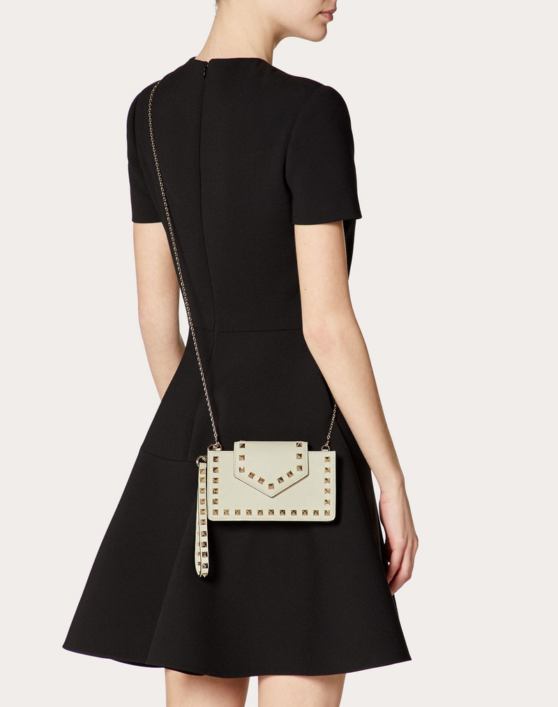 Rockstud Calfskin Phone Case with Chain Strap 6