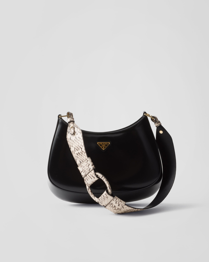Prada Cleo Ayers and brushed leather shoulder bag - 1