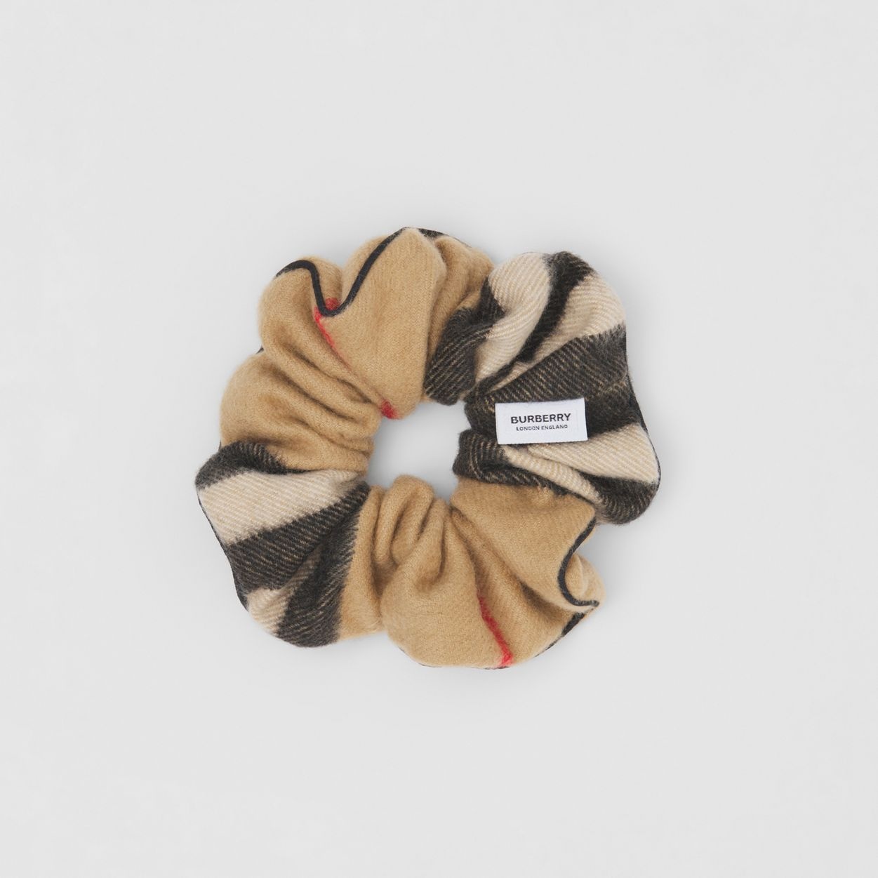 Check Cashmere Scrunchie - 5