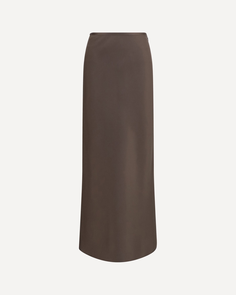Silk twill A-line maxi Skirt 1