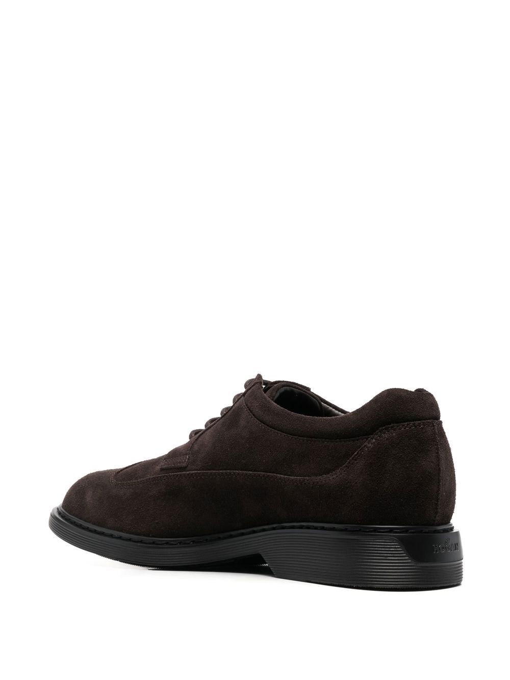 lace-up suede brogues - 3