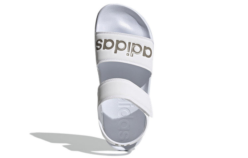 adidas (WMNS) adidas Adilette Sandal 'White Champagne Metallic' H03266 outlook