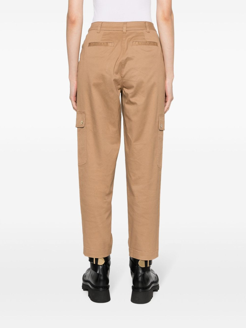 tapered organic cotton cargo trousers 4