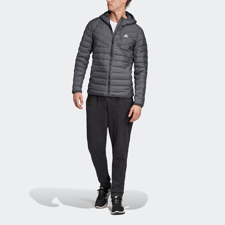 adidas adidas Varilite 3s H J Stay Warm Outdoor logo hooded down Jacket Black DZ1420 REVERSIBLE