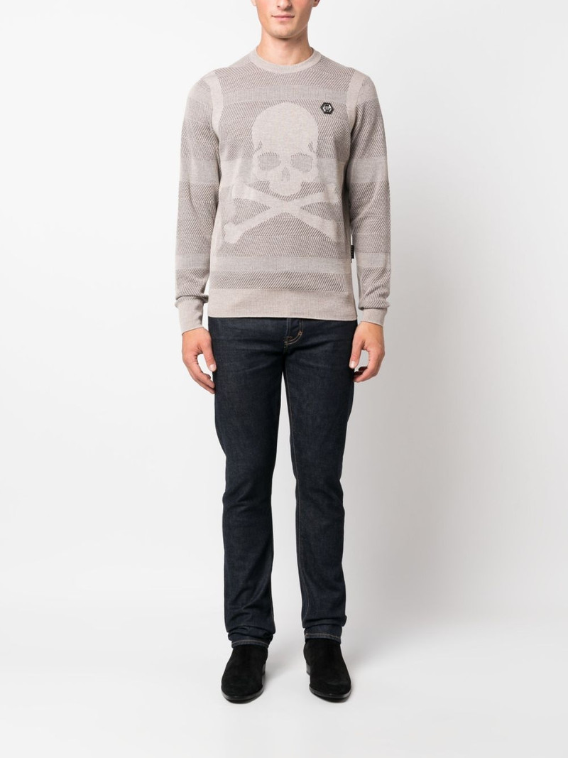 PHILIPP PLEIN Skull&Bones wool-blend jumper outlook
