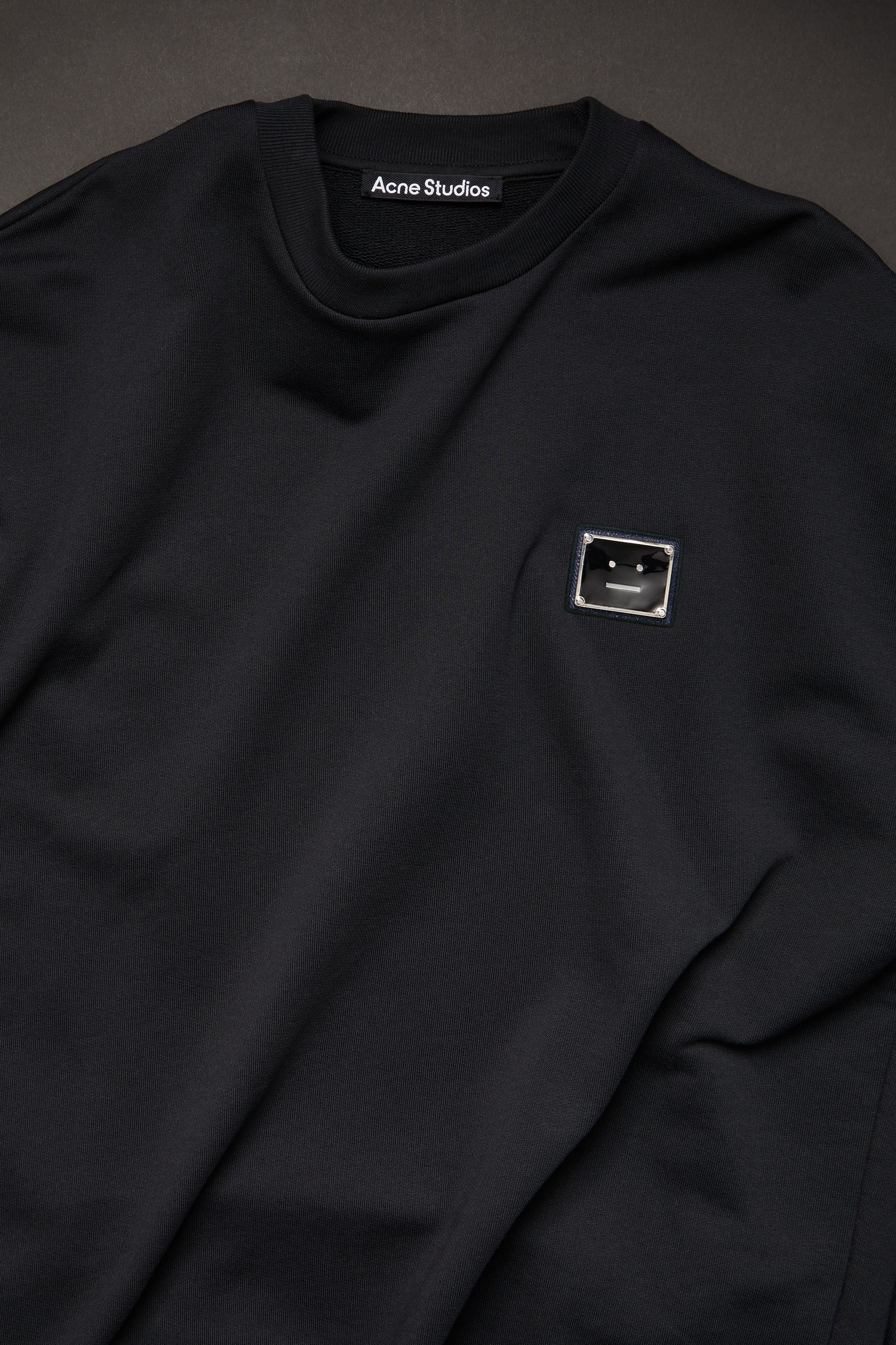 Oversized logo plaque sweatshirt black - 4