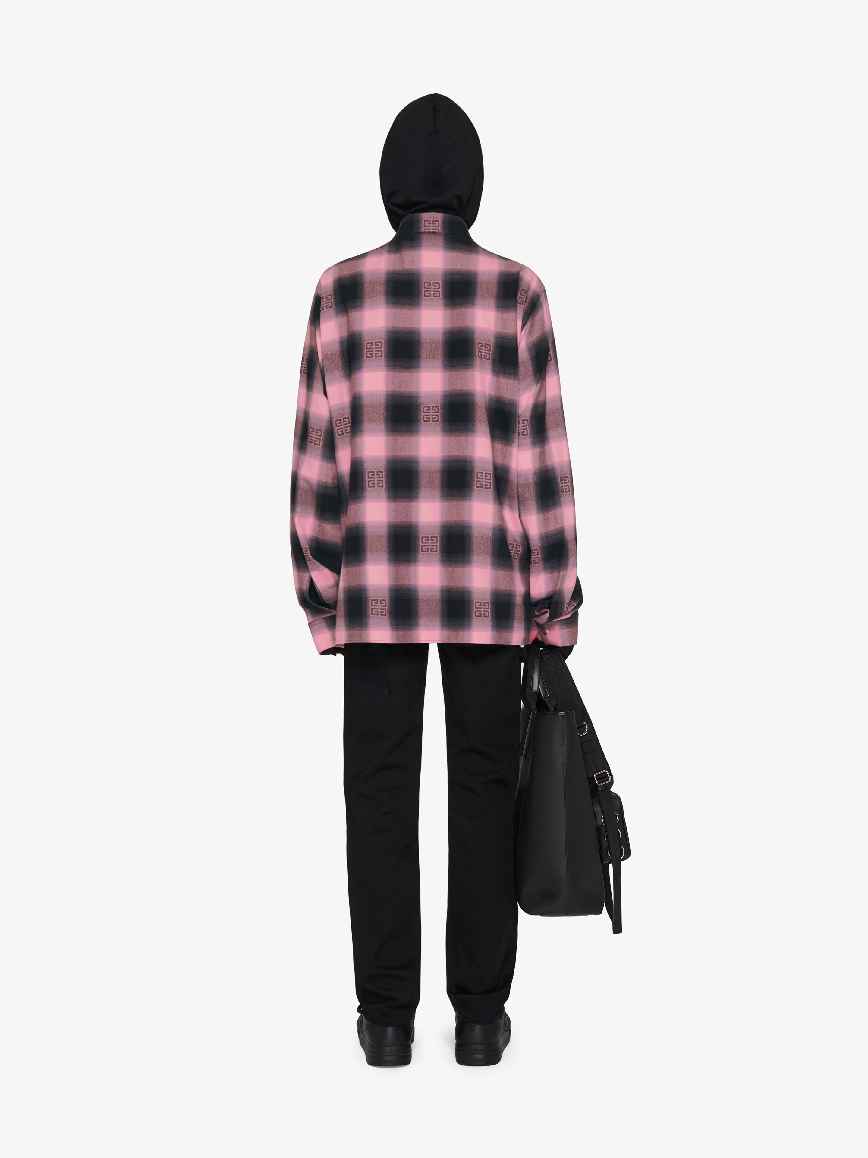 OVERSIZED SHIRT IN 4G CHECKED FLANNEL - 4